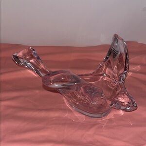 Princess House glass Dove container